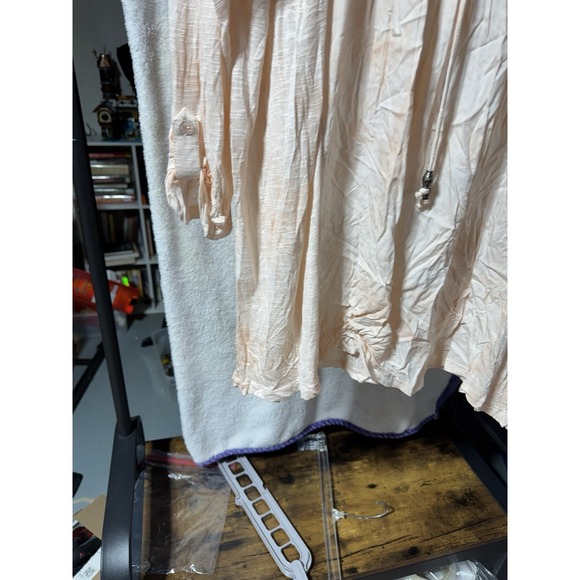 Bandolino Peach Blouse 1X light weight NWT Tunic 3/4 sleeves - Picture 13 of 16